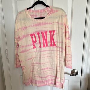 Victoria’s Secret PINK 3/4 sleeve tie-dye tee XL EUC